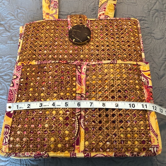Vera Bradley rattan tote w/clutch - Picture 2 of 8